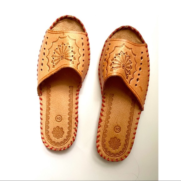 Shoes - Bohemian Hand-tooled Genuine Leather Sandals 40